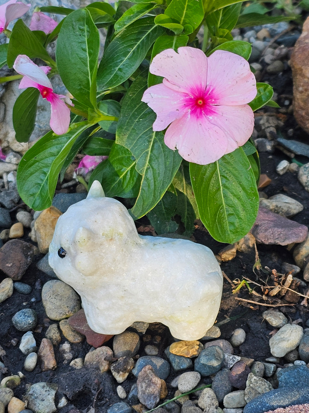 White Jade Crystal Highland Cow