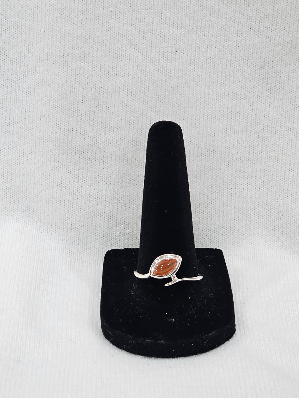 Carnelian Gemstone Sterling Silver Ring - Size 9