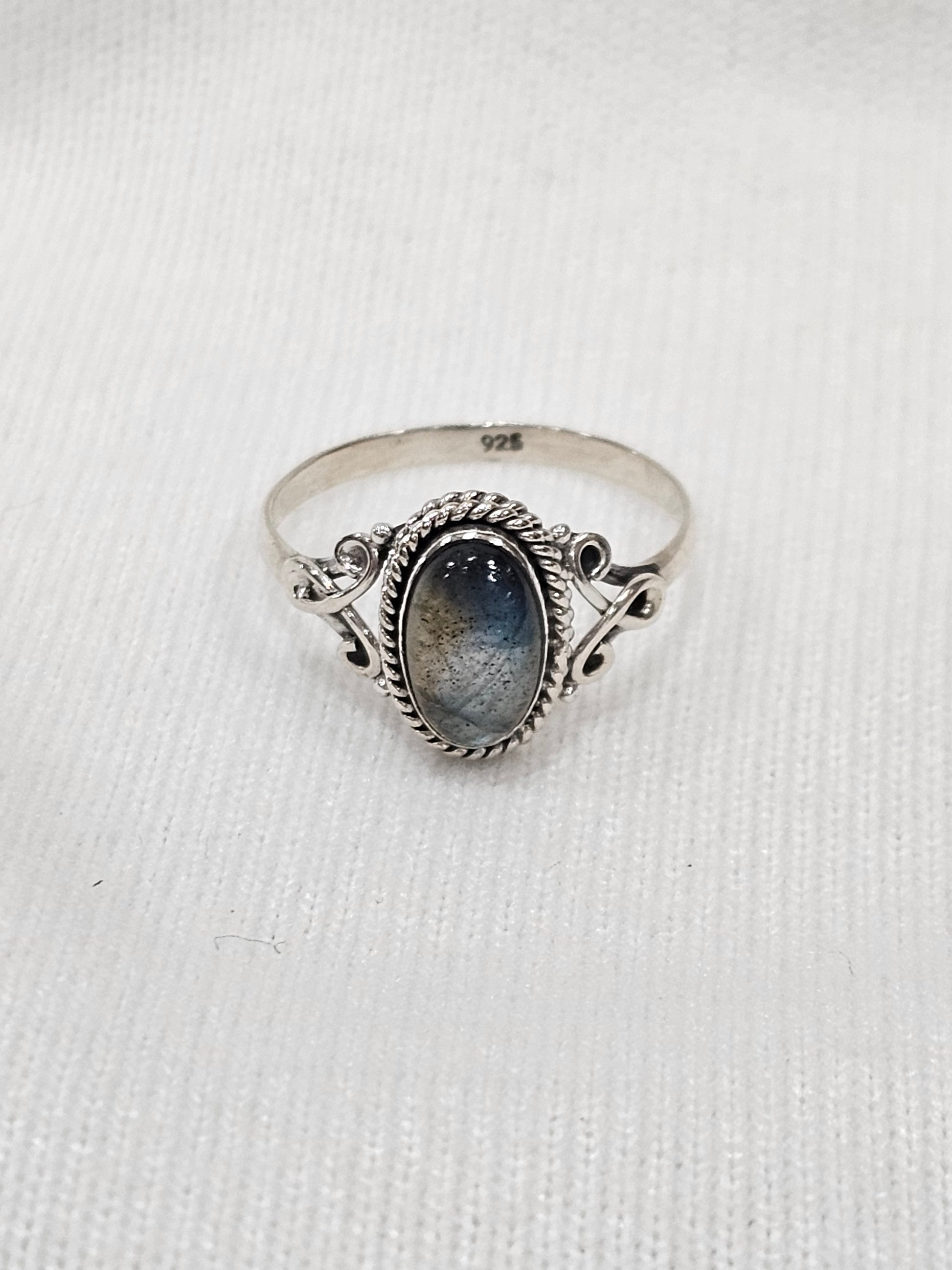 Labradorite Sterling Silver Ring Size 9