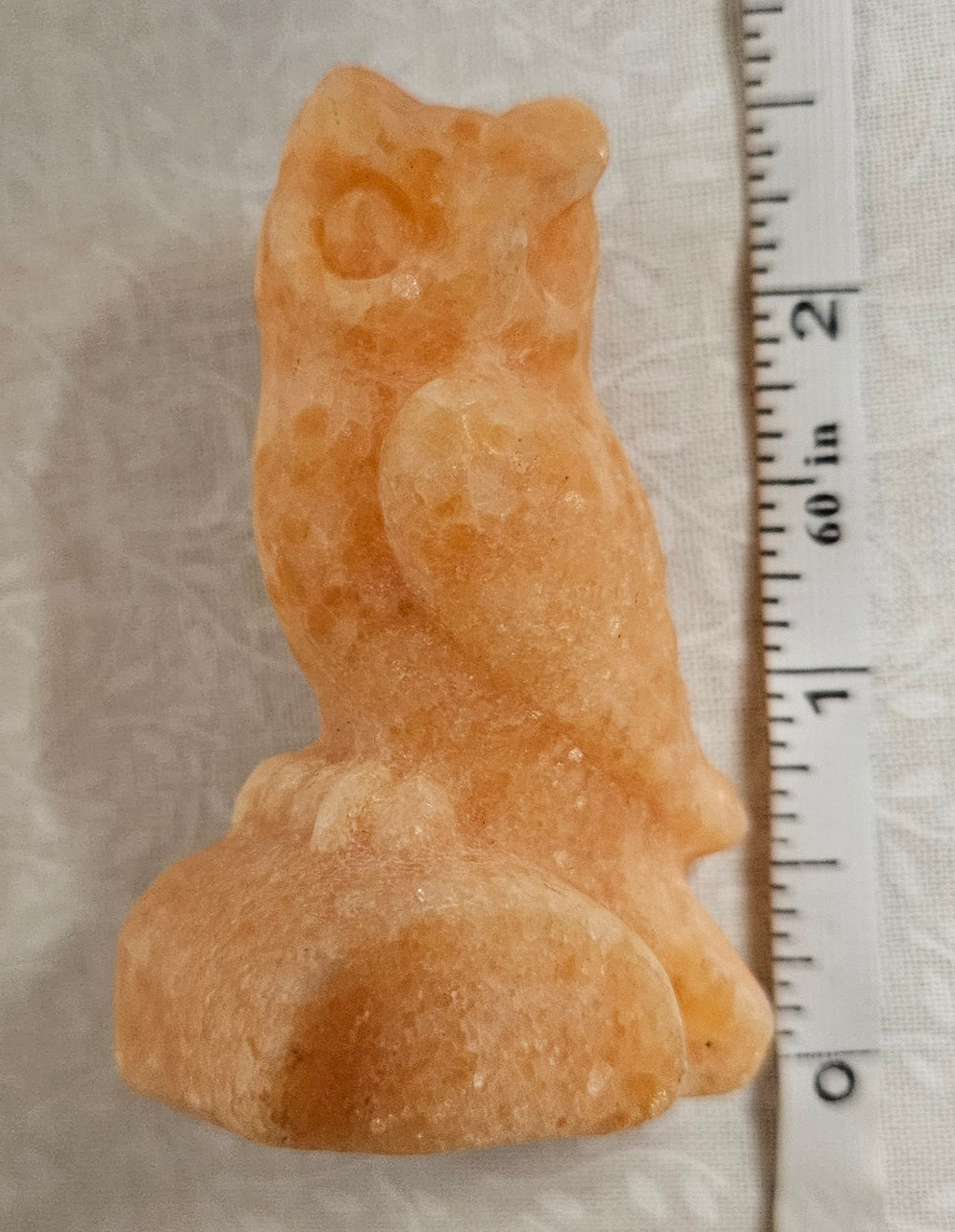 Orange Calcite Crystal Owl