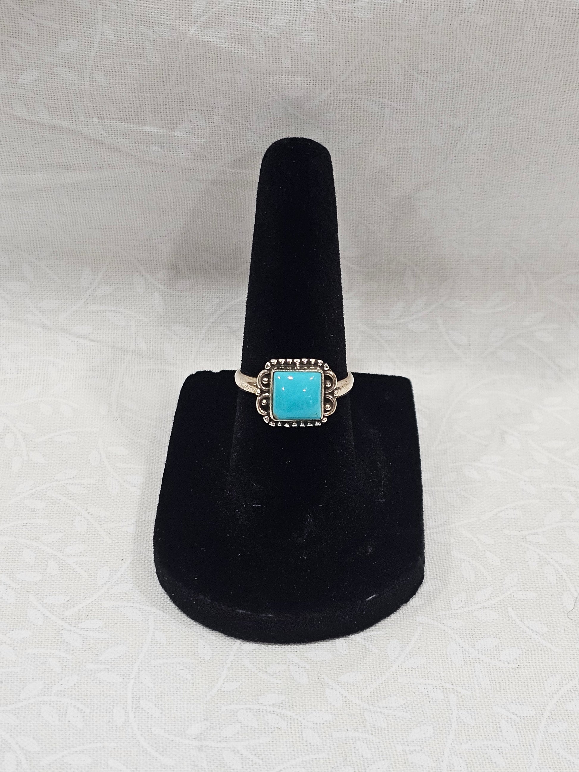 Sterling Silver Turquoise Gemstone Ring 6