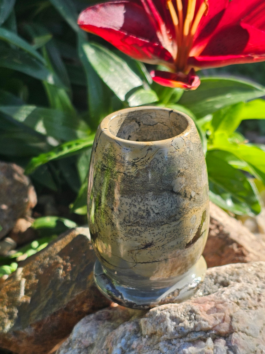 Picture Jasper Crystal Vase