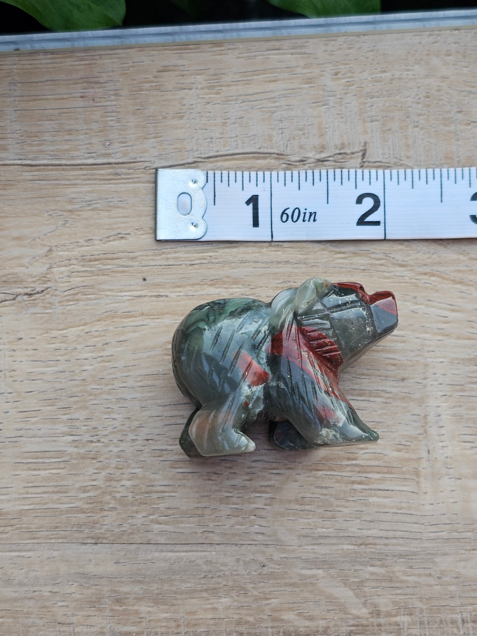 African Bloodstone Crystal Bear