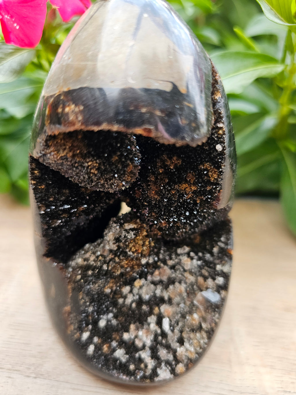 Septarian Dragon Egg - Natural Polished Stone 5" Tall