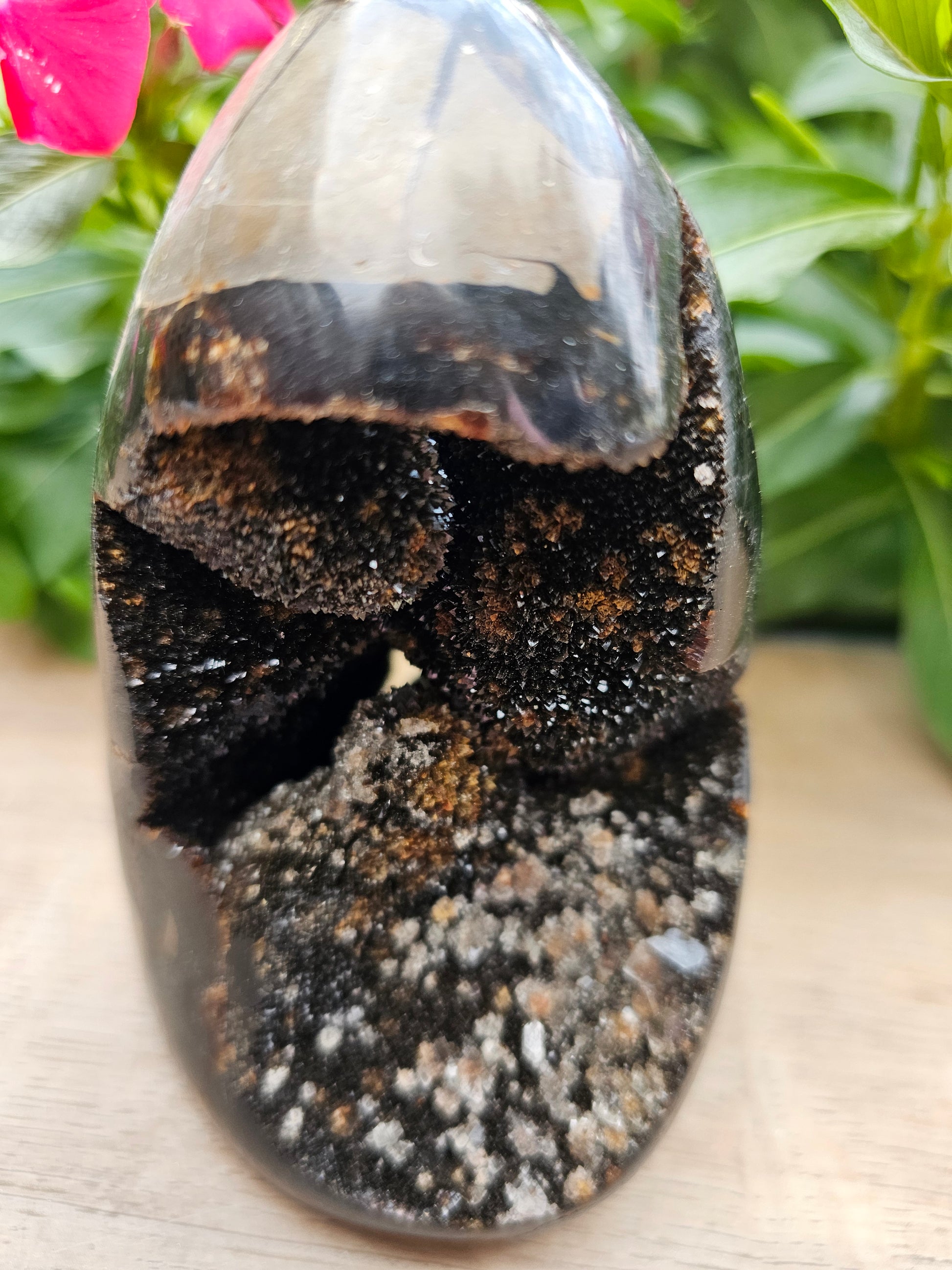 Septarian Dragon Egg - Natural Polished Stone 5" Tall