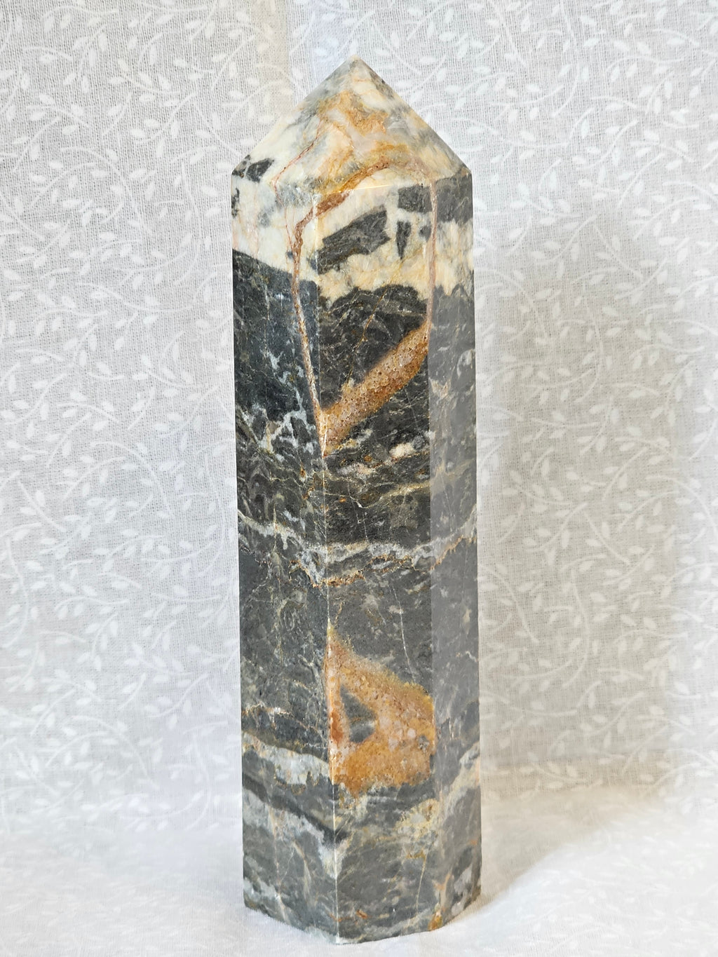Zebra Jasper Crystal Tower 7.5 Inch