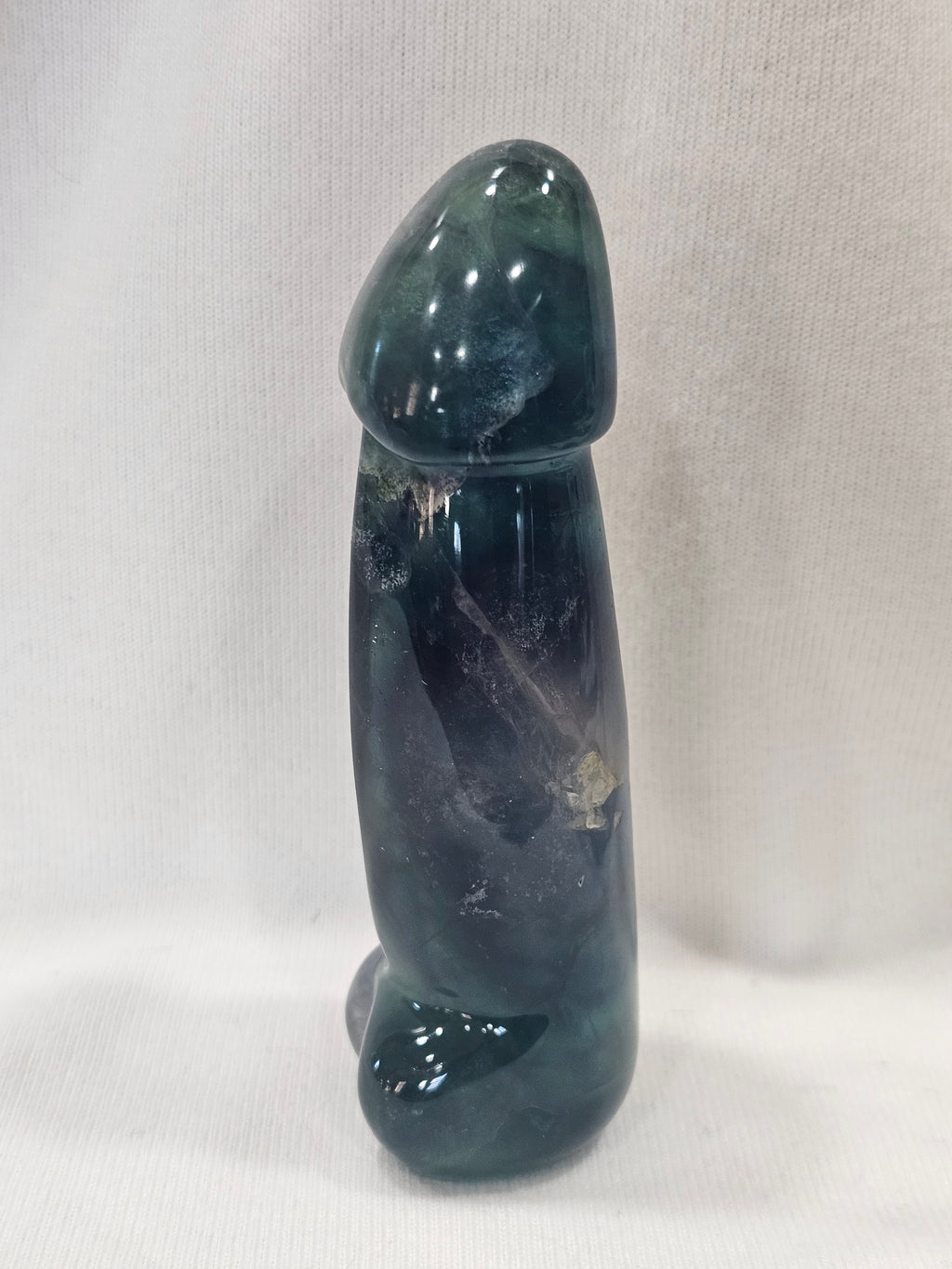 Rainbow Fluorite Crystal Peen Carving - 5 Inch Natural Stone