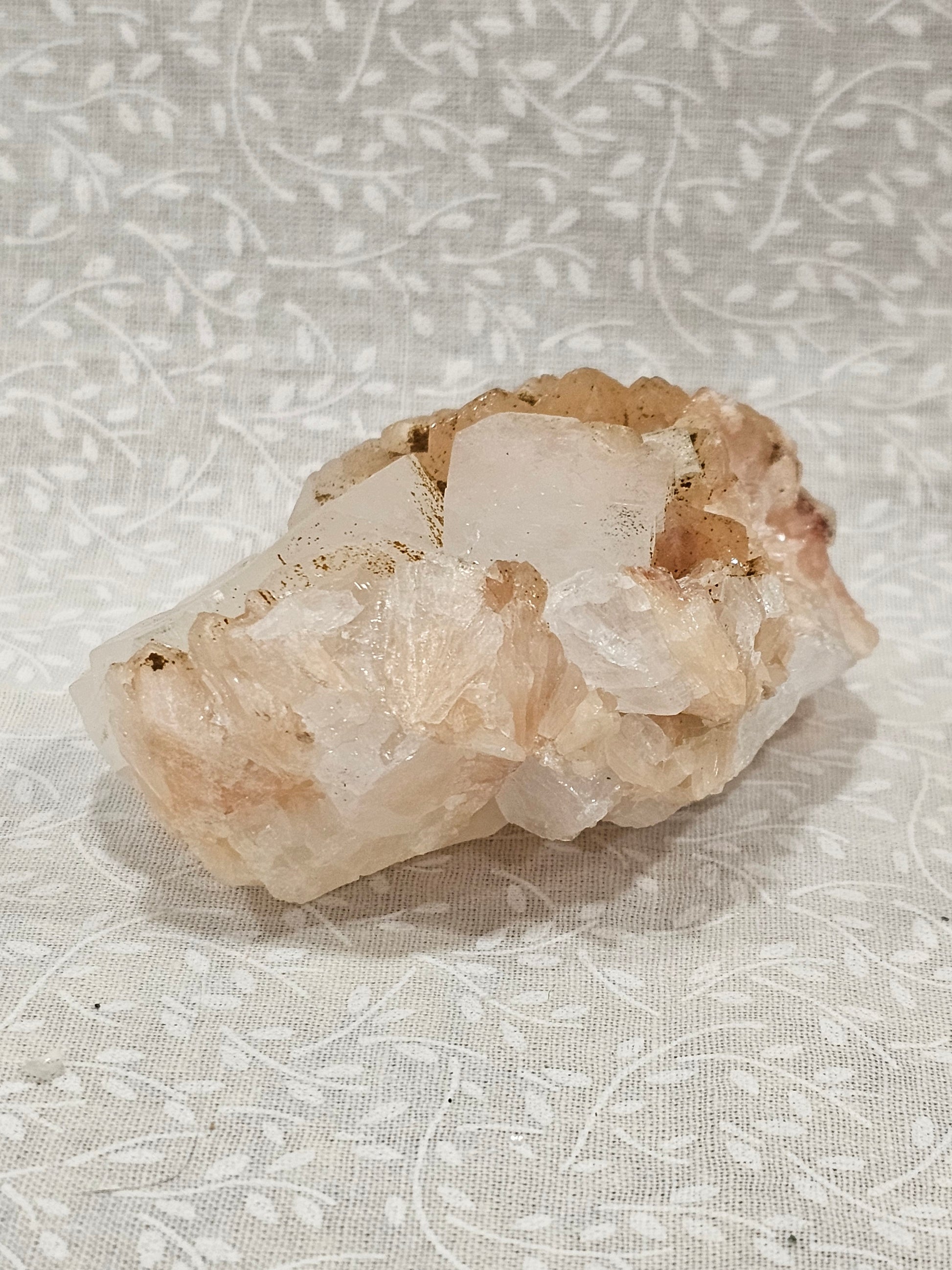 Stillbite with Apophyllite Raw Crystal Cluster
