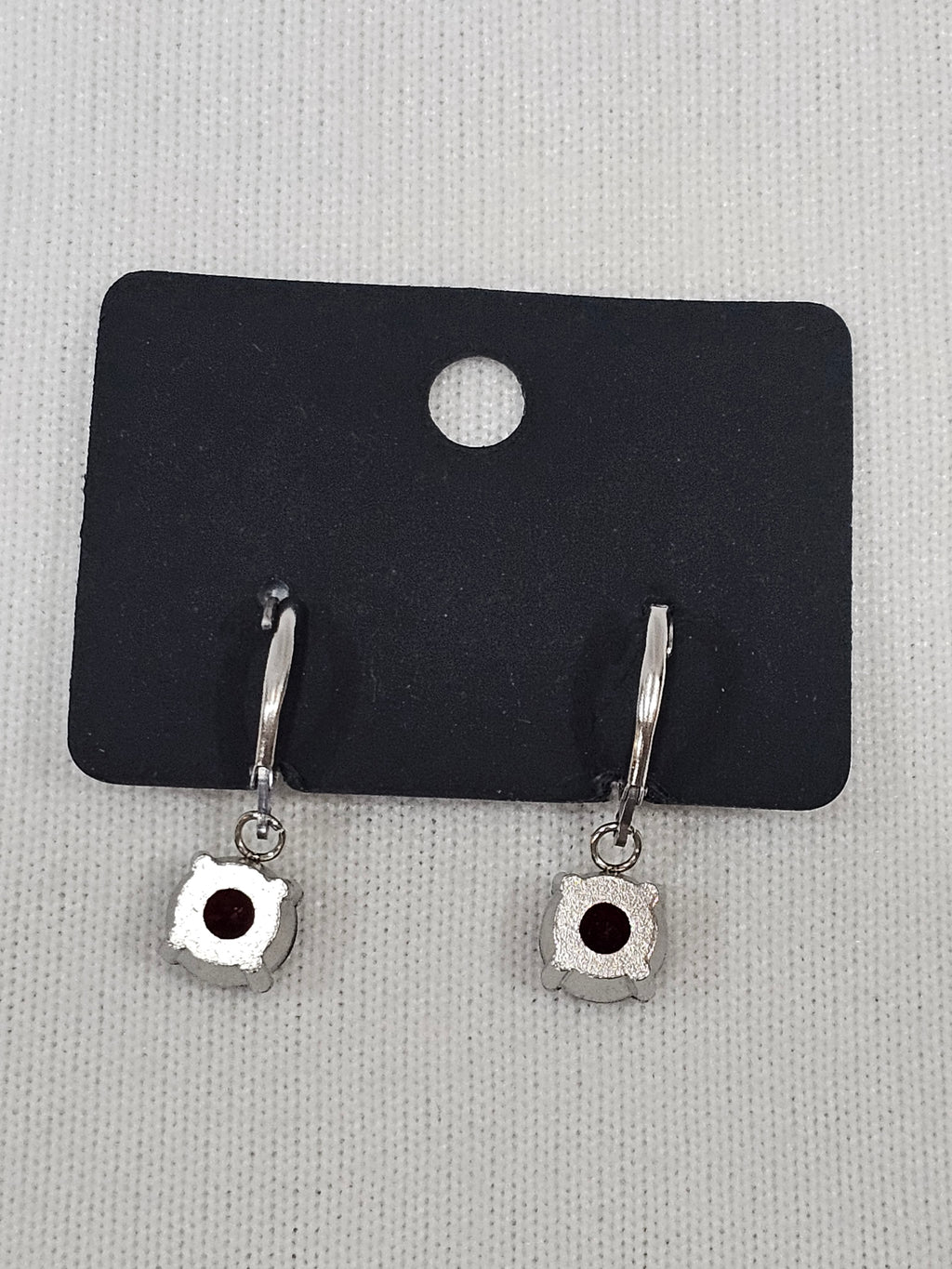 Red Garnet Gemstone Sterling Silver Earrings