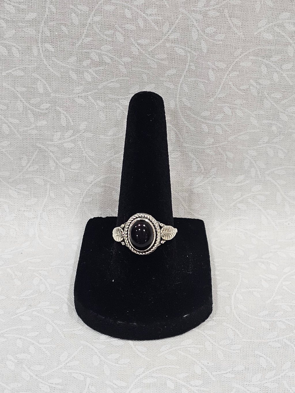 Sterling Silver Black Onyx Gemstone Ring 7.5