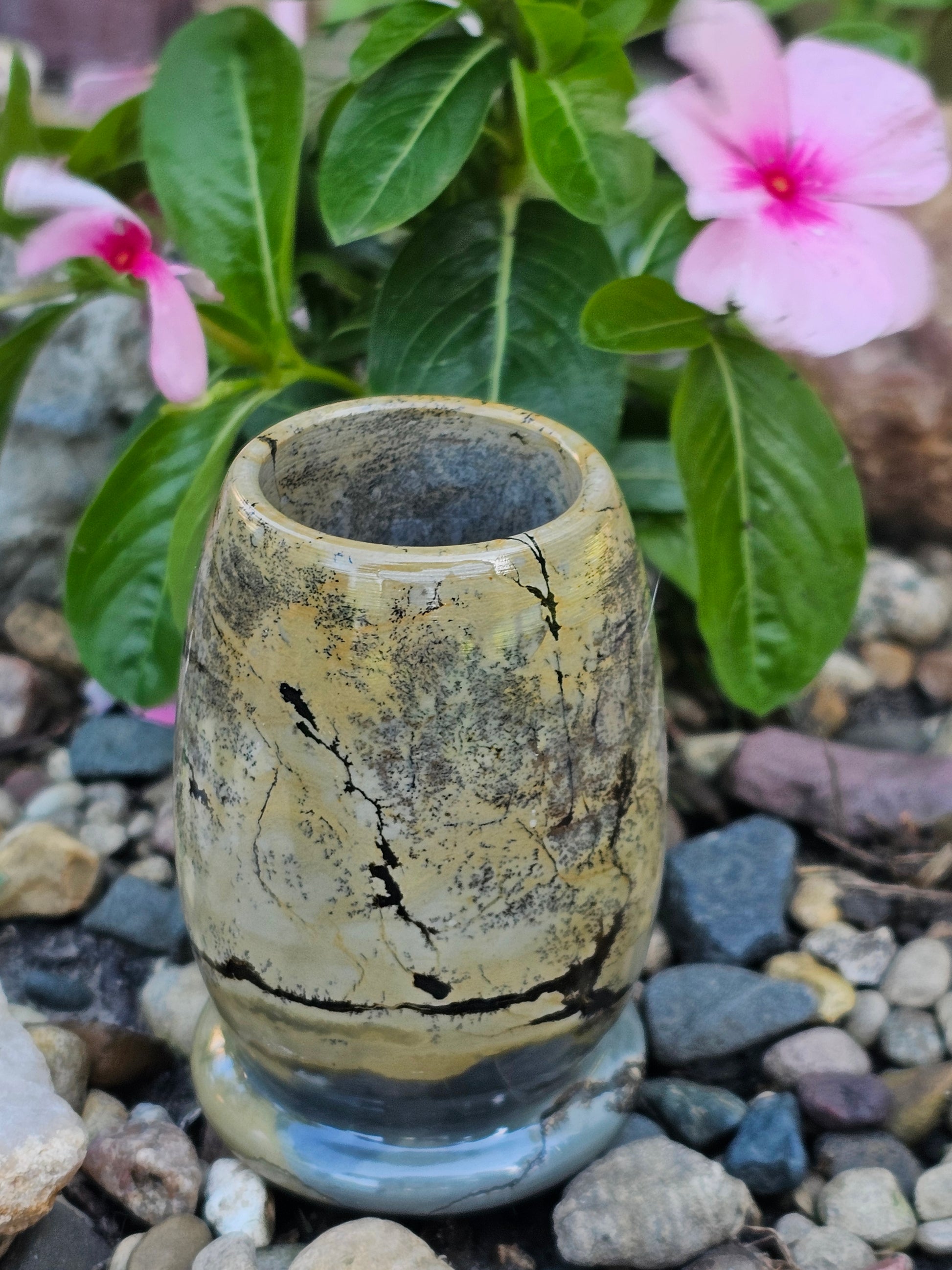 Picture Jasper Crystal Vase