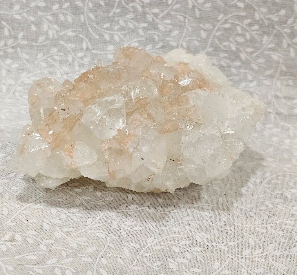 Apophyllite with Stillbite Raw Crystal Cluster