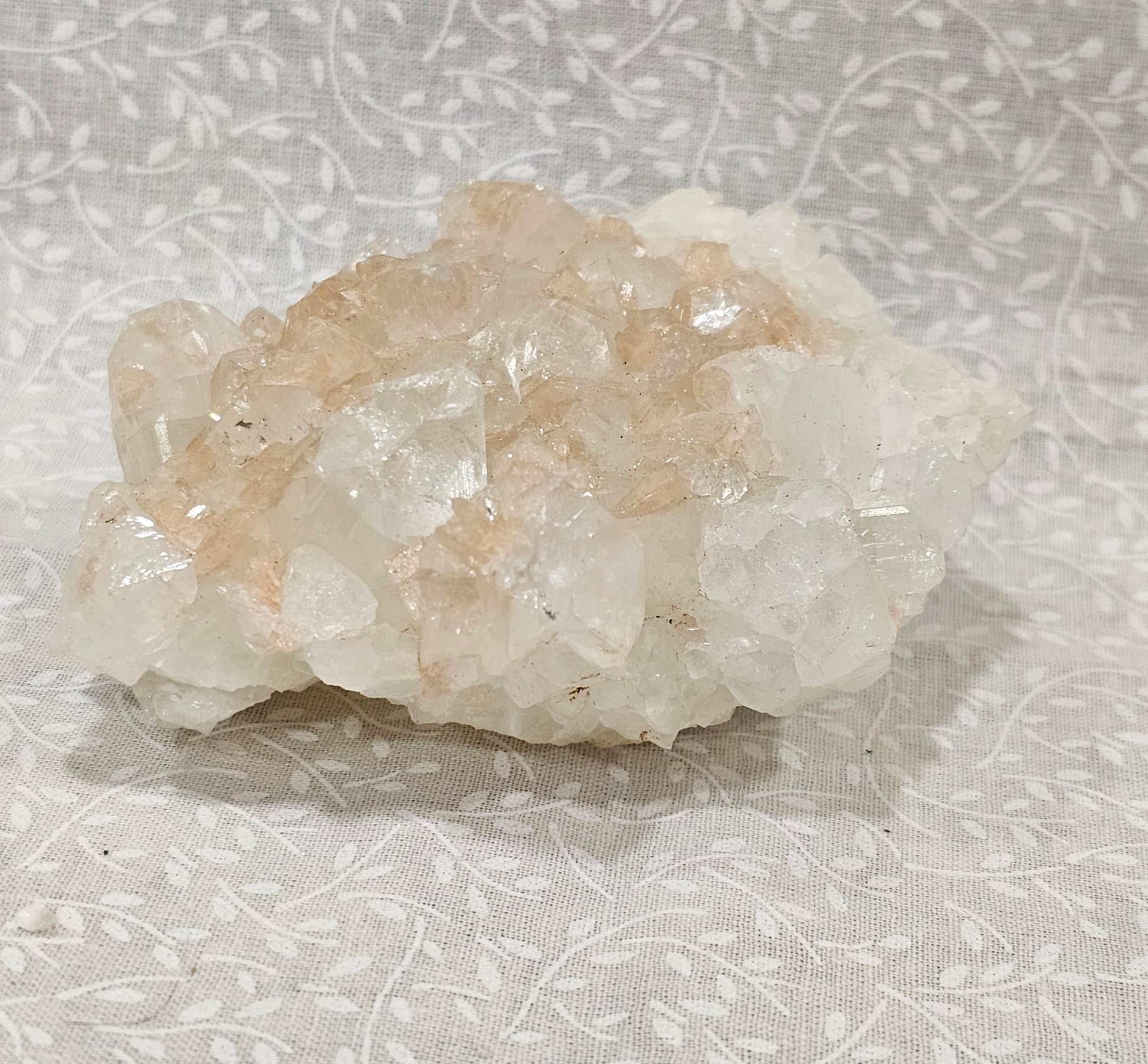 Apophyllite with Stillbite Raw Crystal Cluster