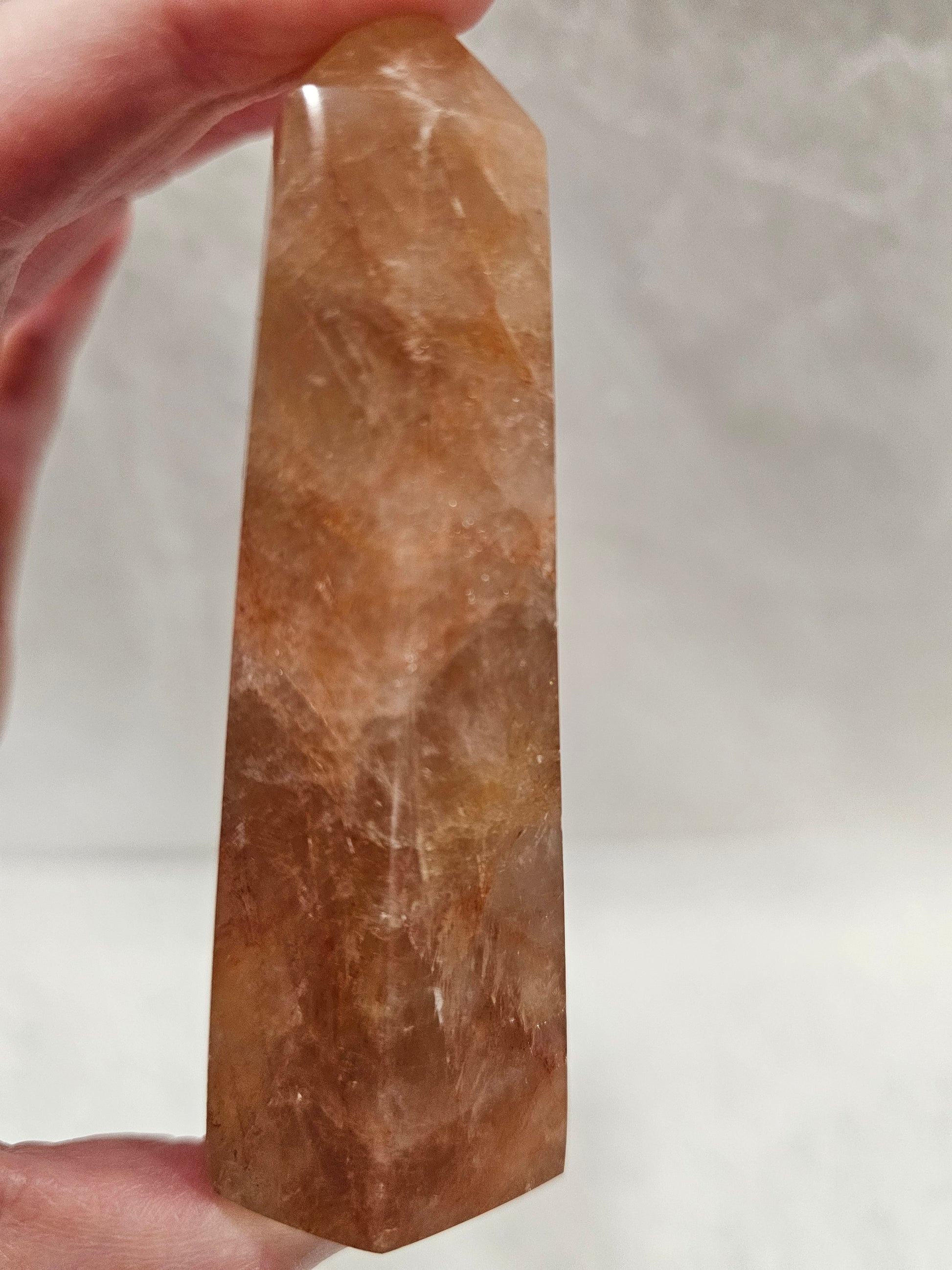 Fire Quartz Crystal Tower