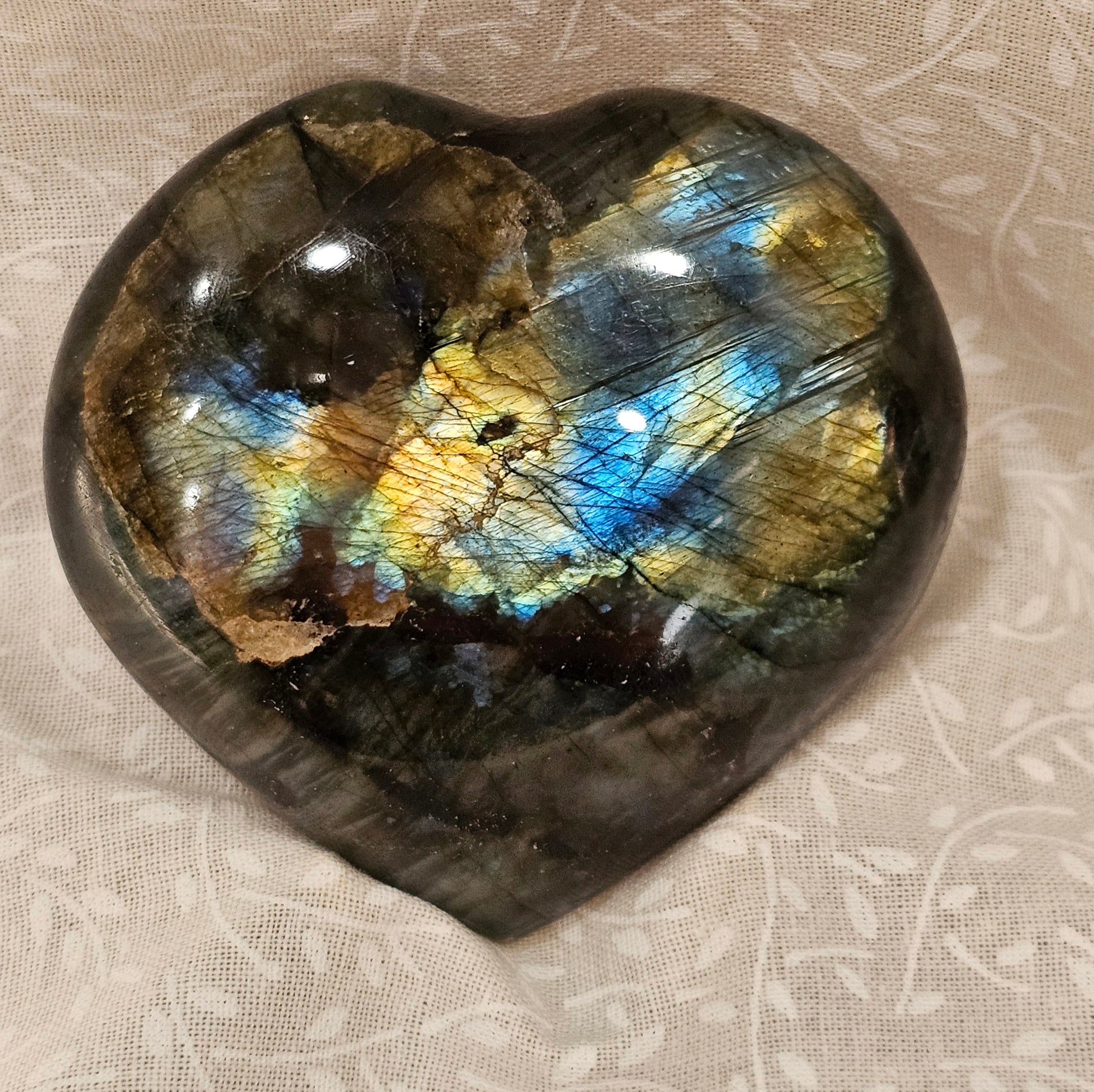 Labradorite Crystal Heart