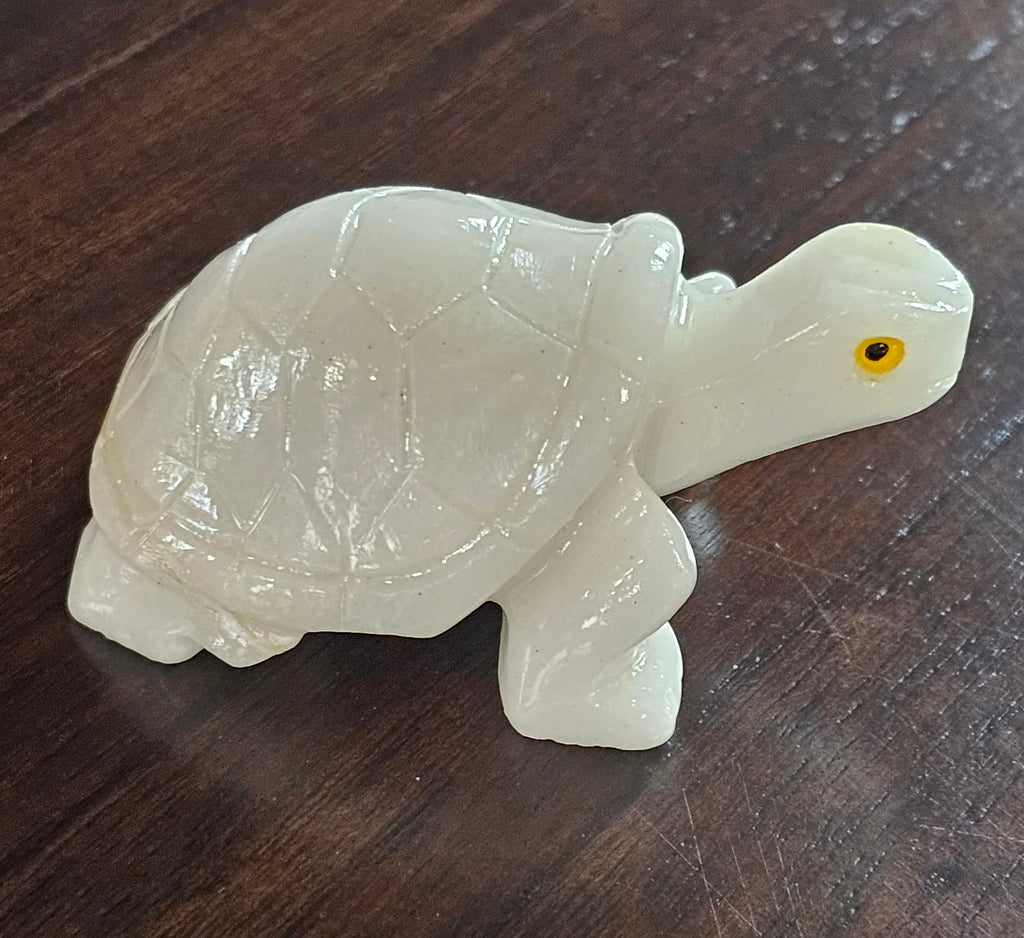 White Onyx Crystal Turtle