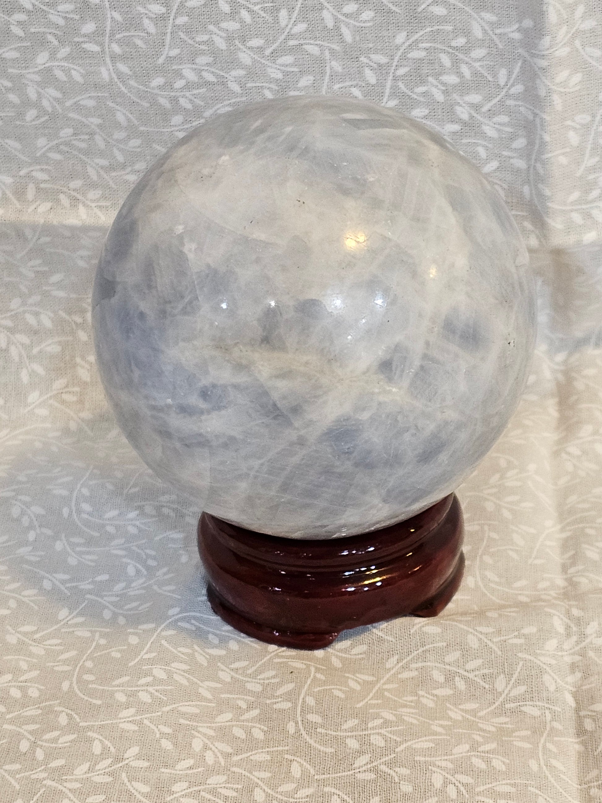 Blue Calcite Crystal Sphere 84mm