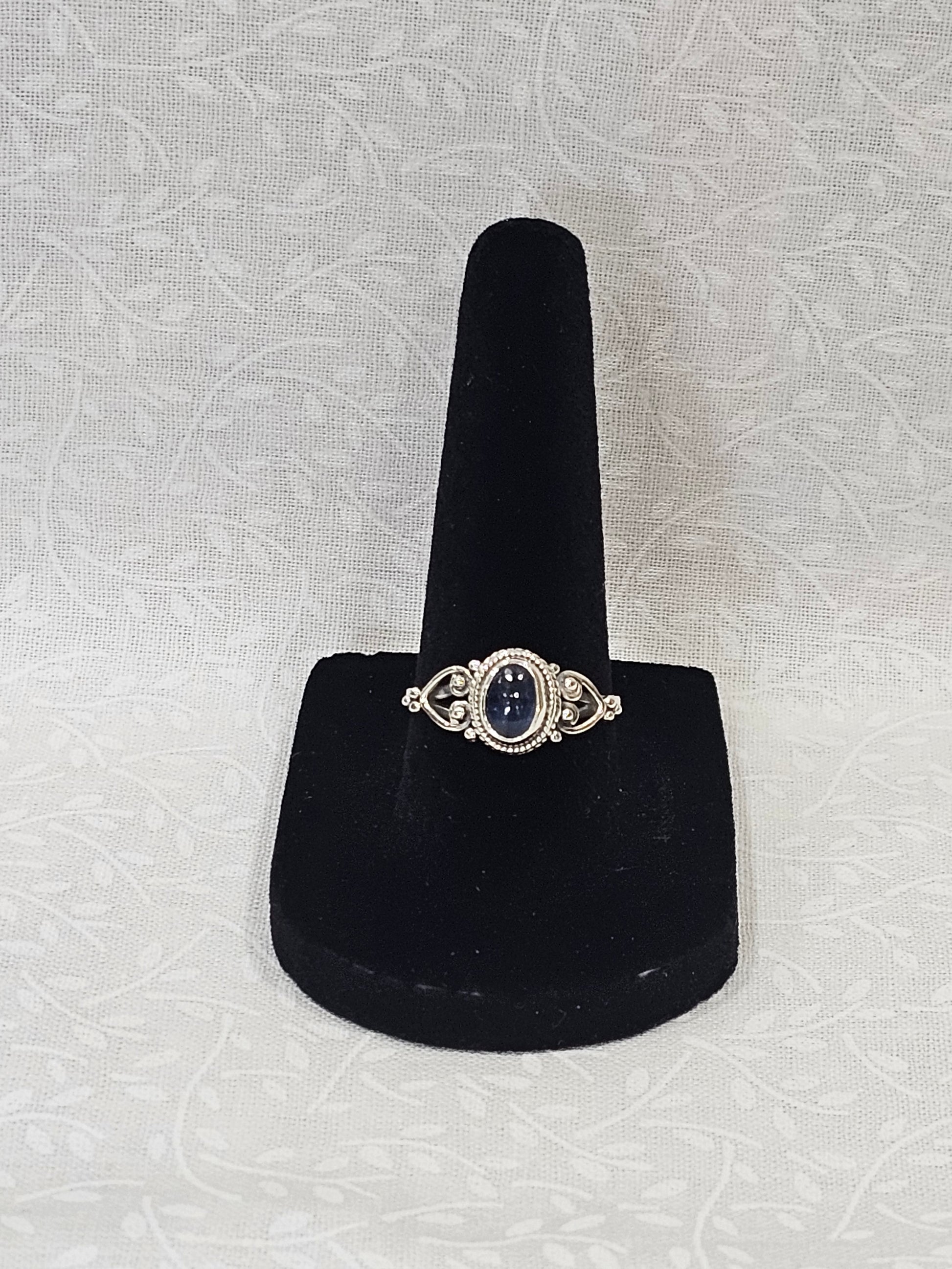 Sterling Silver Sapphire Gemstone Ring 8.5