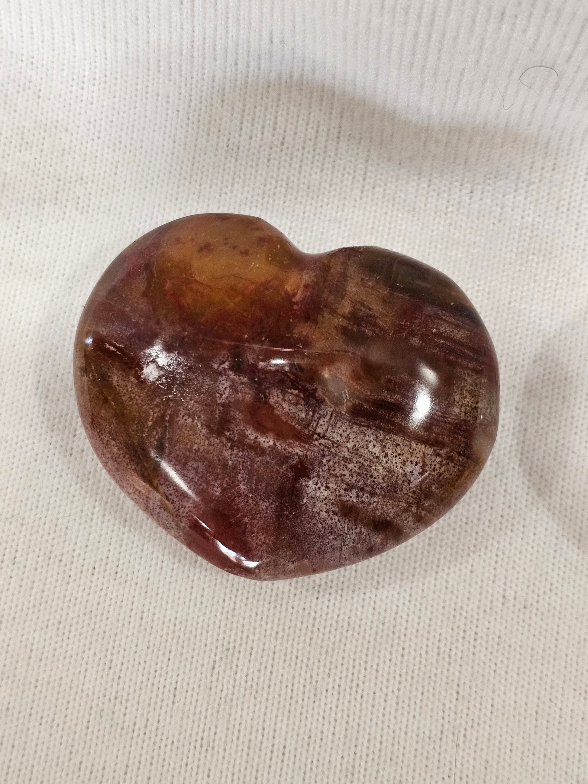 1 Pink Quartz 1 Howlite 1 Jasper & 1 Selenite Crystal Hearts