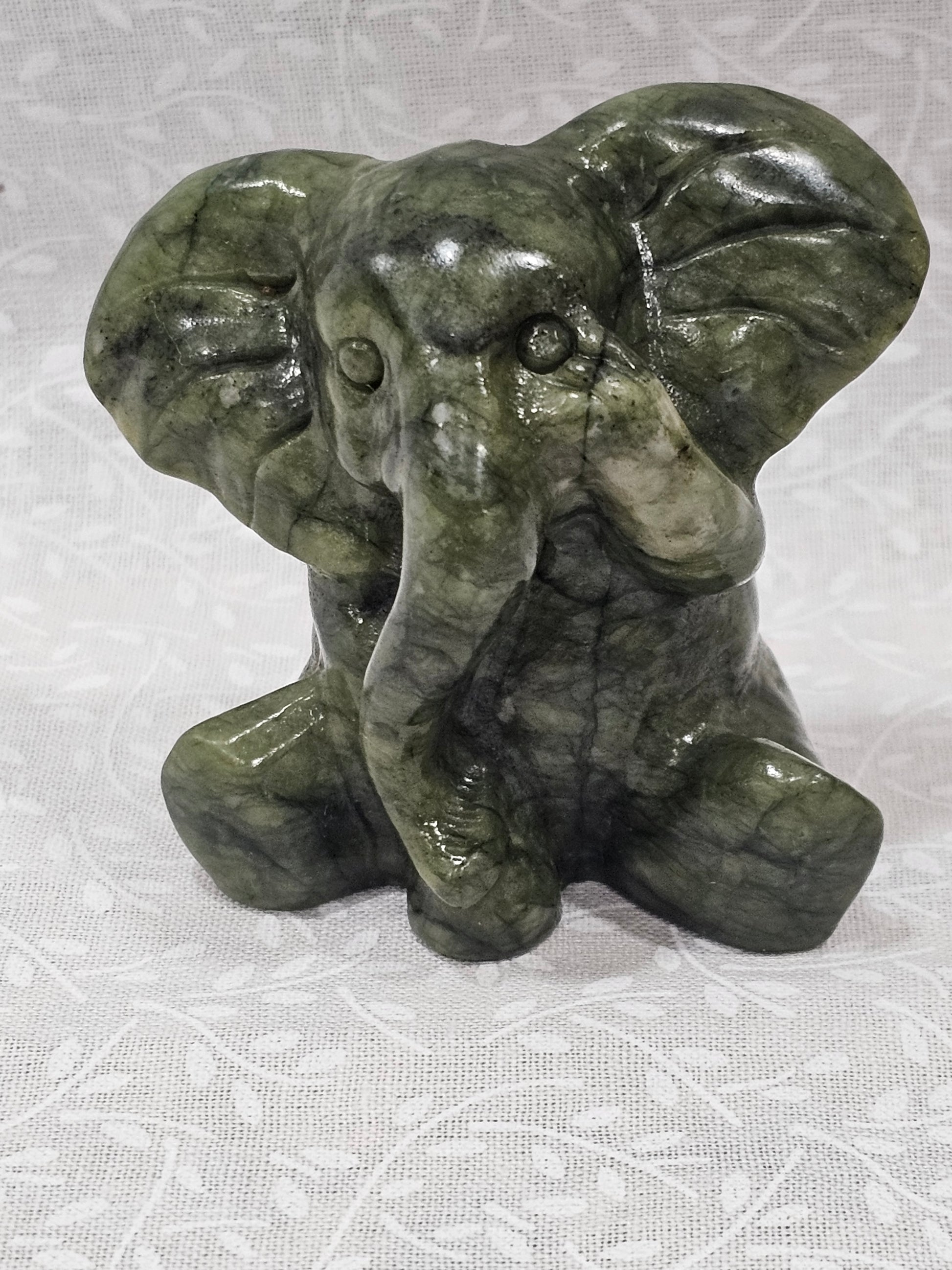 Serpentine Crystal Elephant