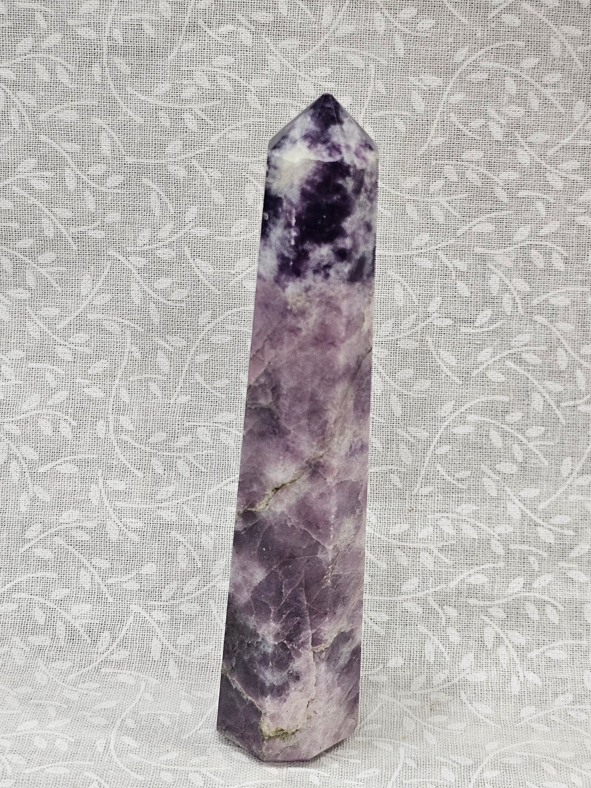 Lepidolite Crystal Tower