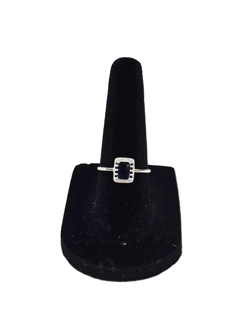 Sapphire Gemstone Sterling Silver Ring - Size 6