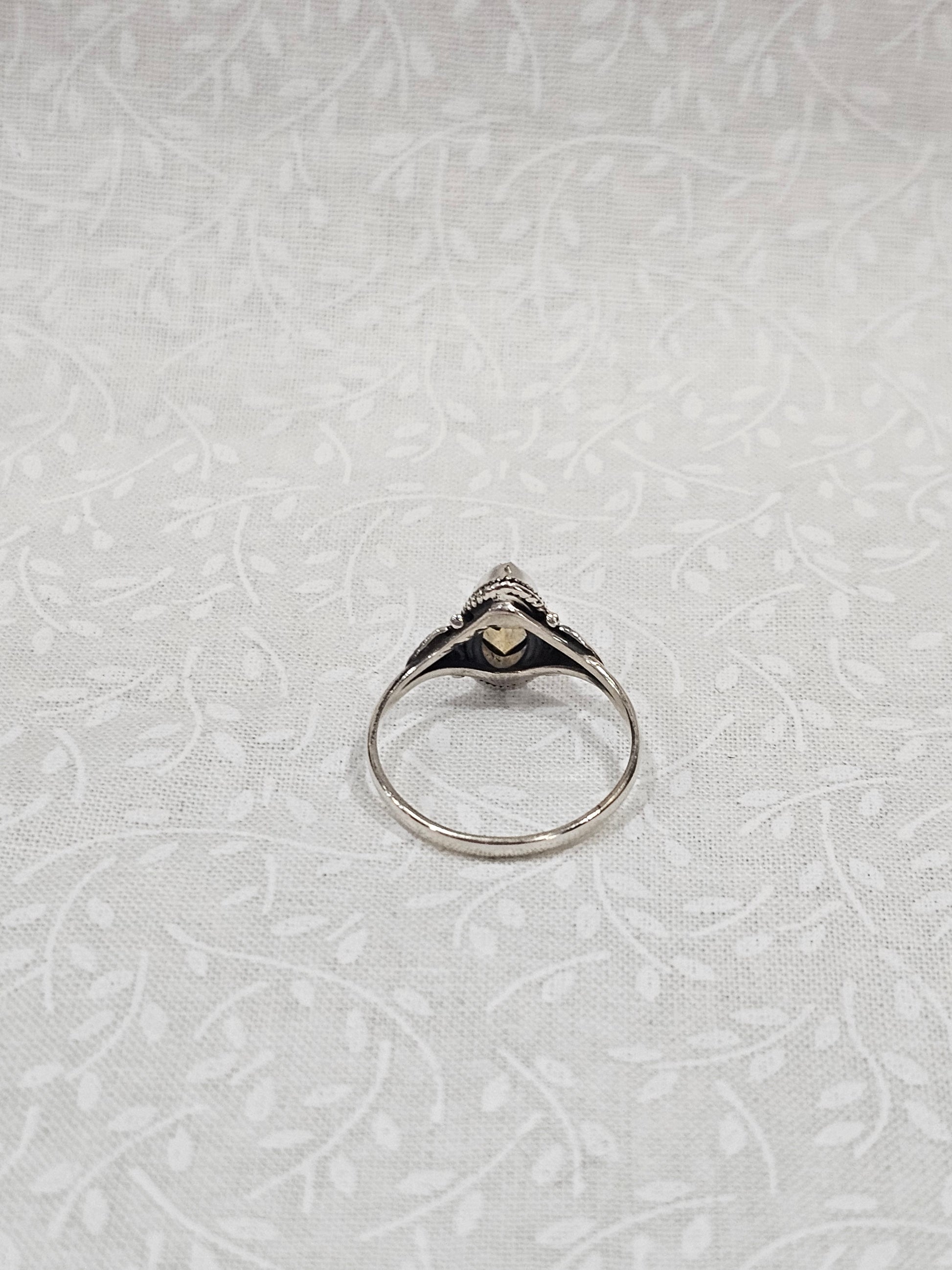 Sterling Silver Prosperity Citrine Ring - Size 8