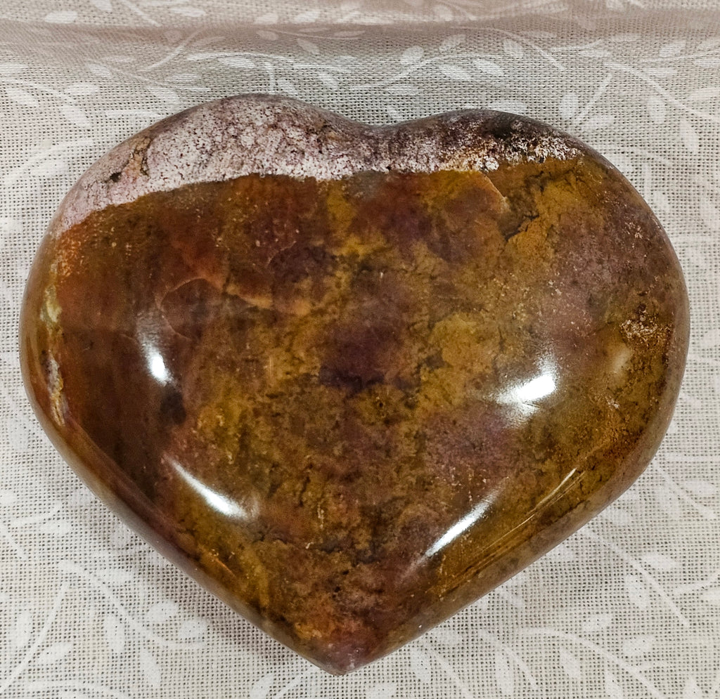 Ocean Jasper Crystal Heart 3 Inch Wide