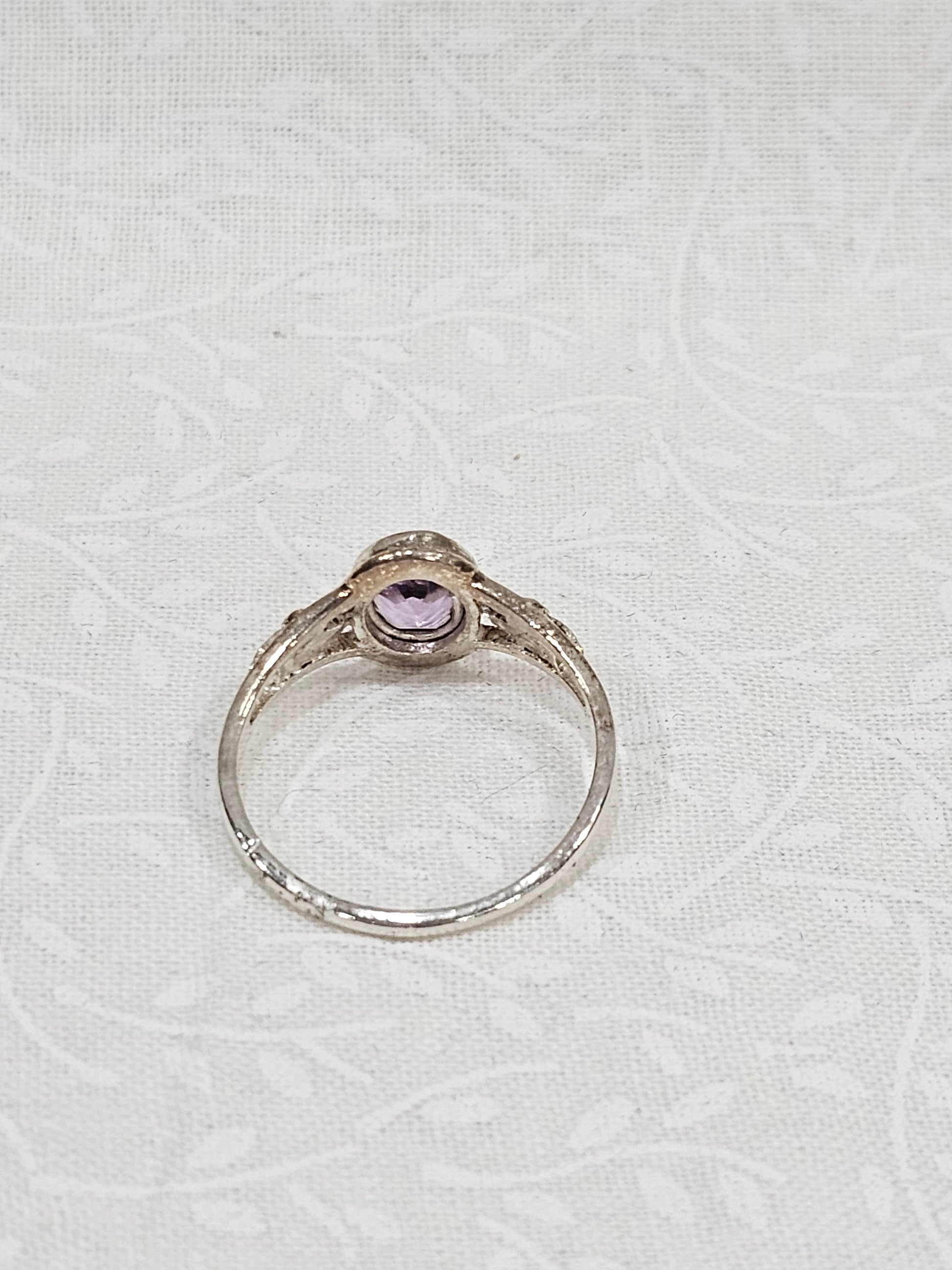 Sterling Silver Amethyst Gemstone Ring 8