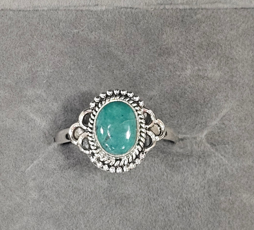 Sterling Silver Amazonite Gemstone Ring 7