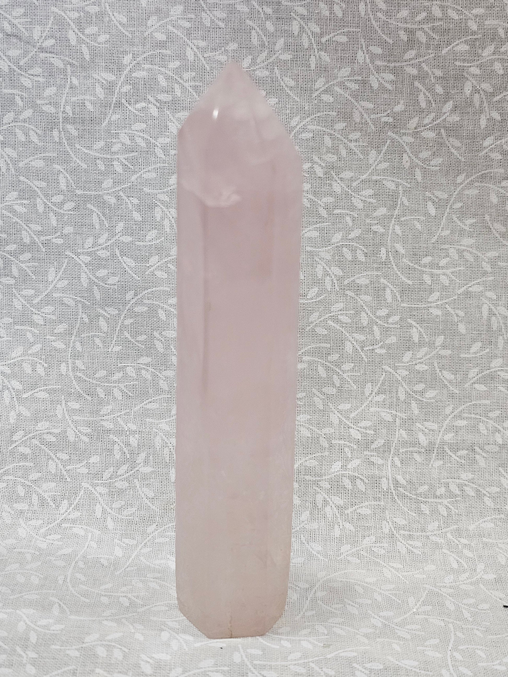 Pink Quartz Crystal Tower