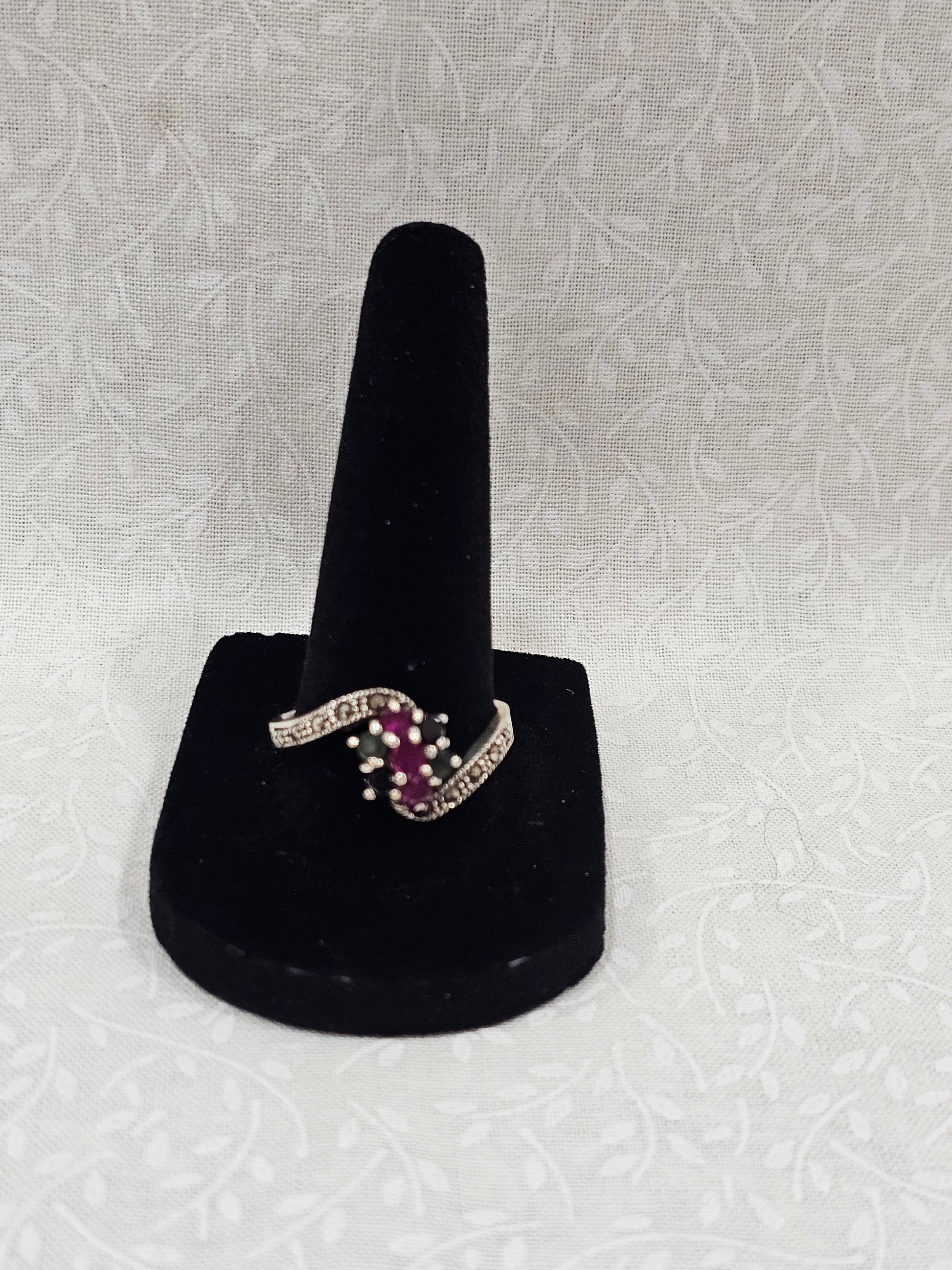 Sterling Silver Ruby Gemstone Ring 9.5