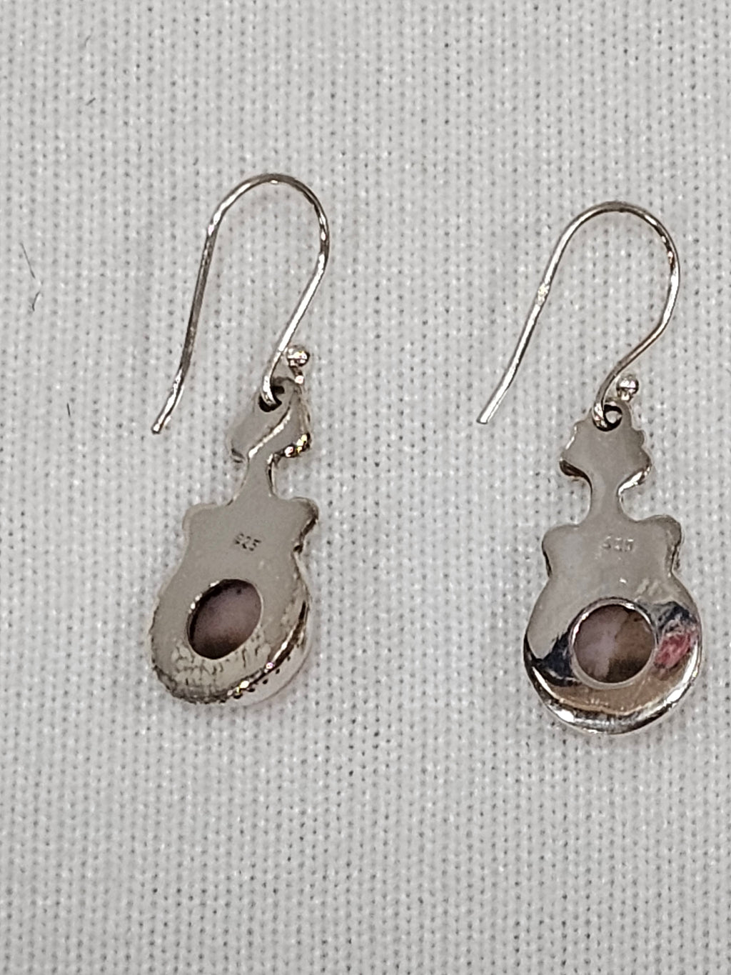 Rose Quartz Earrings - Natural Gemstone Sterling Silver
