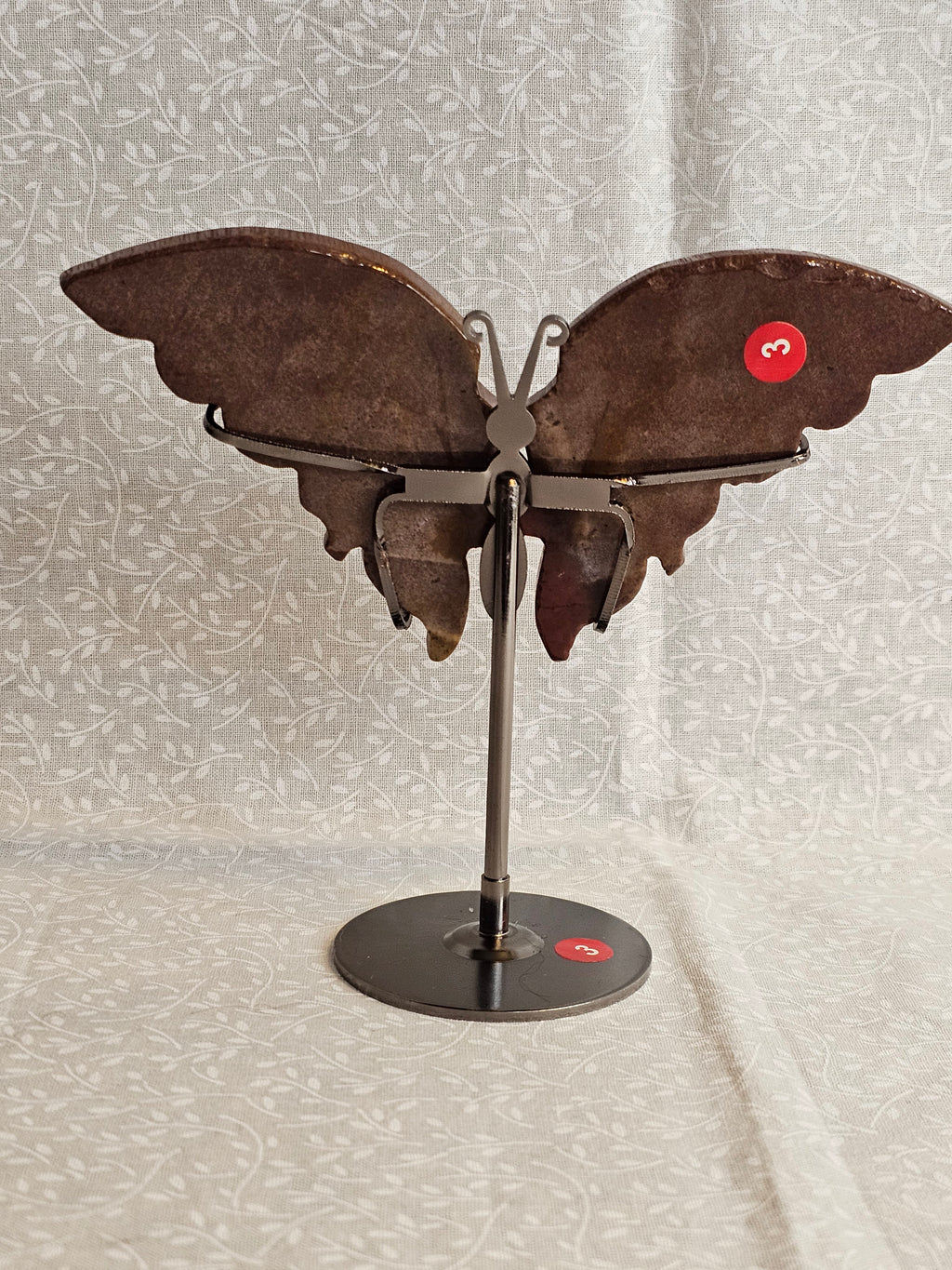 Jasper Crystal Butterfly Wings with Stand - 5 Inch Natural Stone Decor