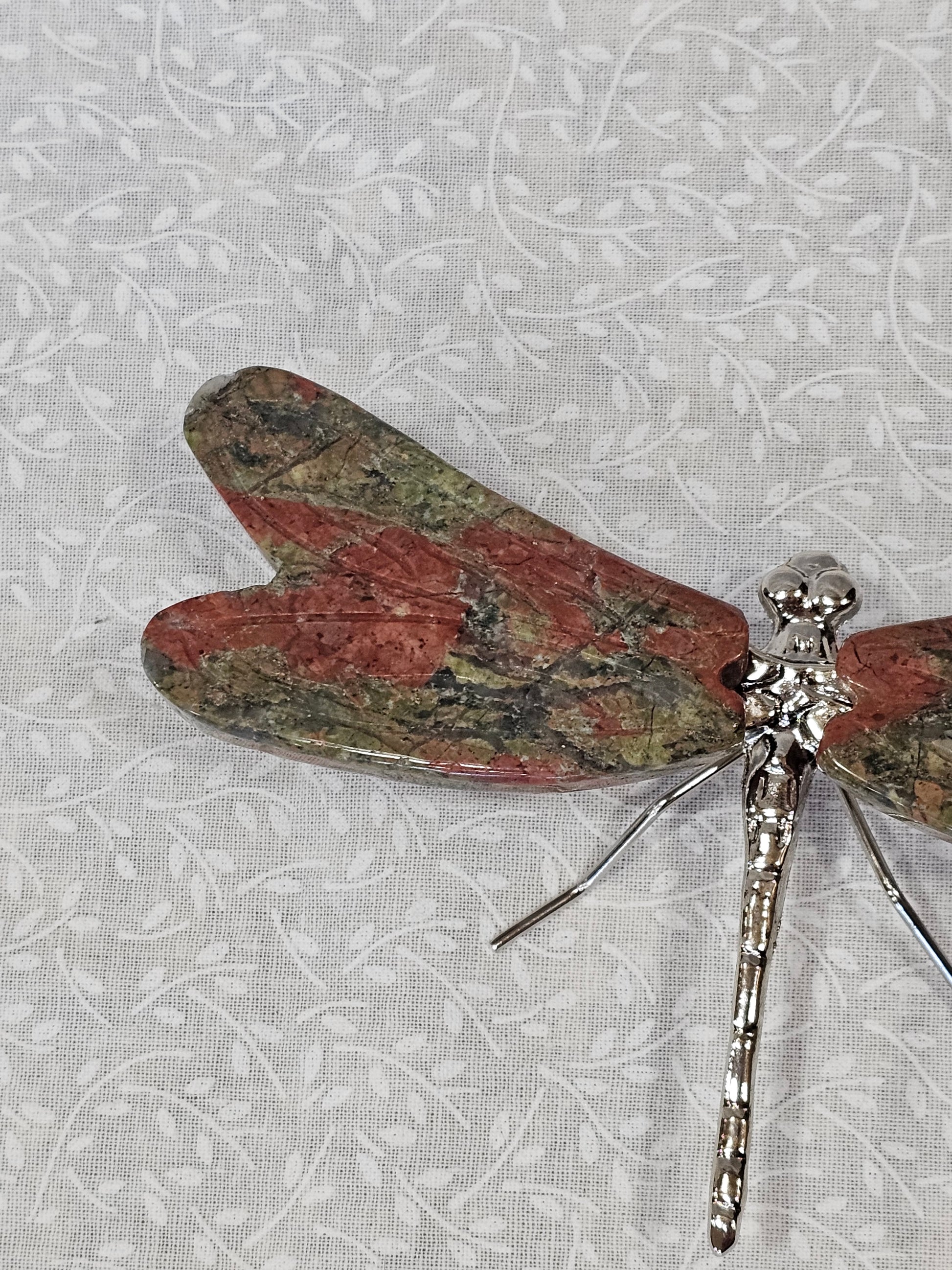 Jasper Crystal Dragonfly 5.5 Inch