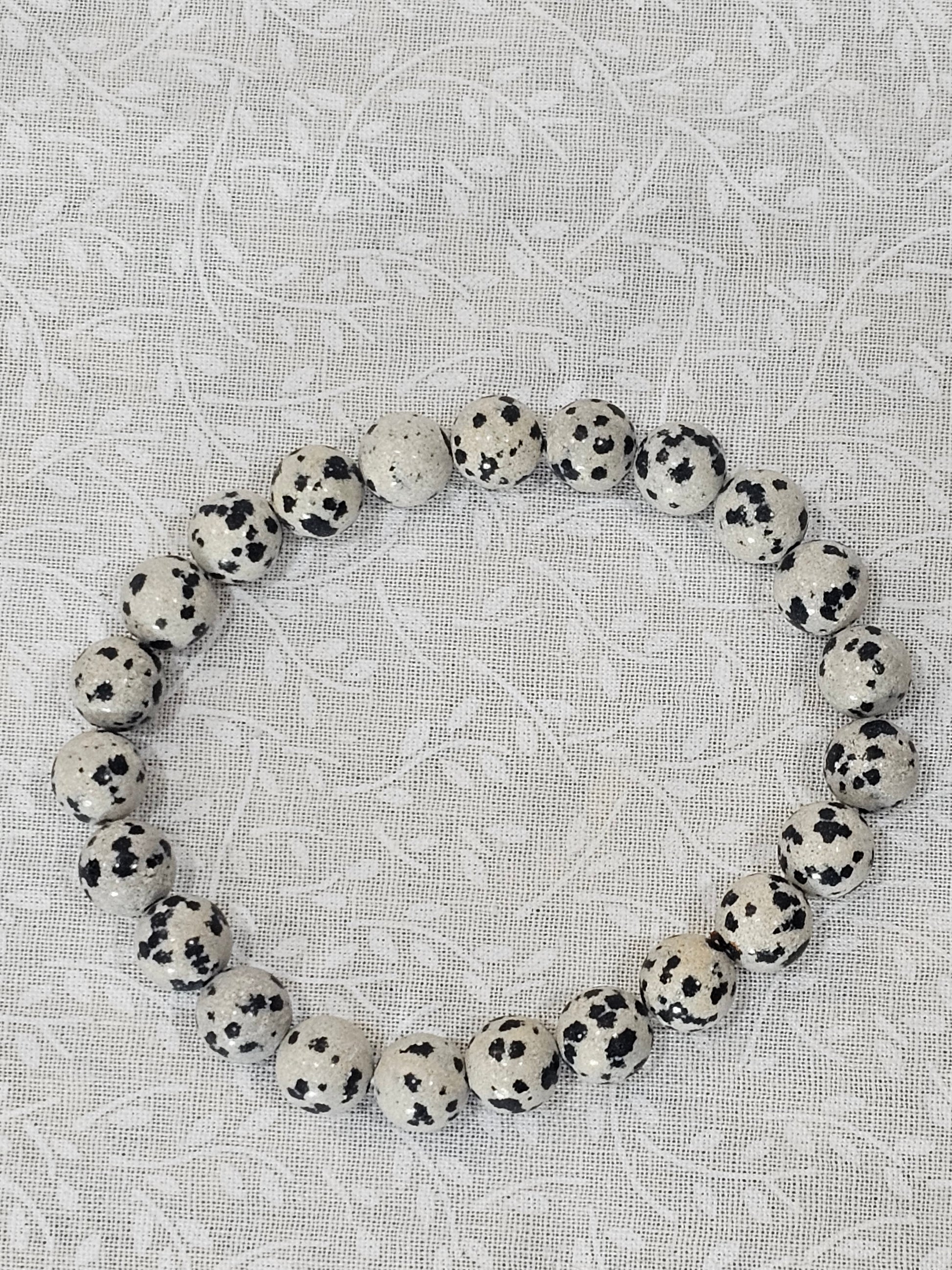 Dalmatian Jasper Crystal Bracelet