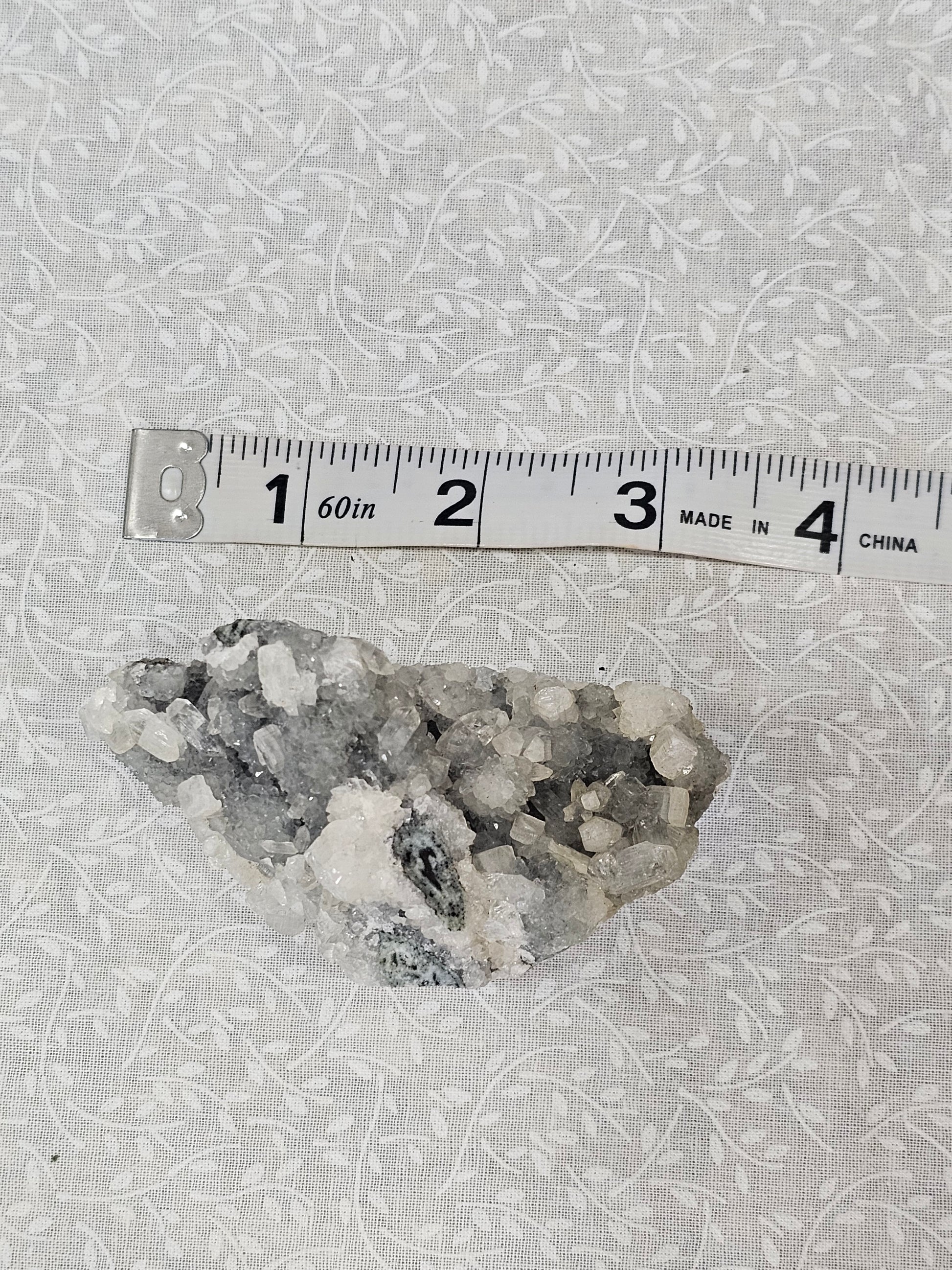 Apophyllite & Chalcedony Raw Crystal Cluster