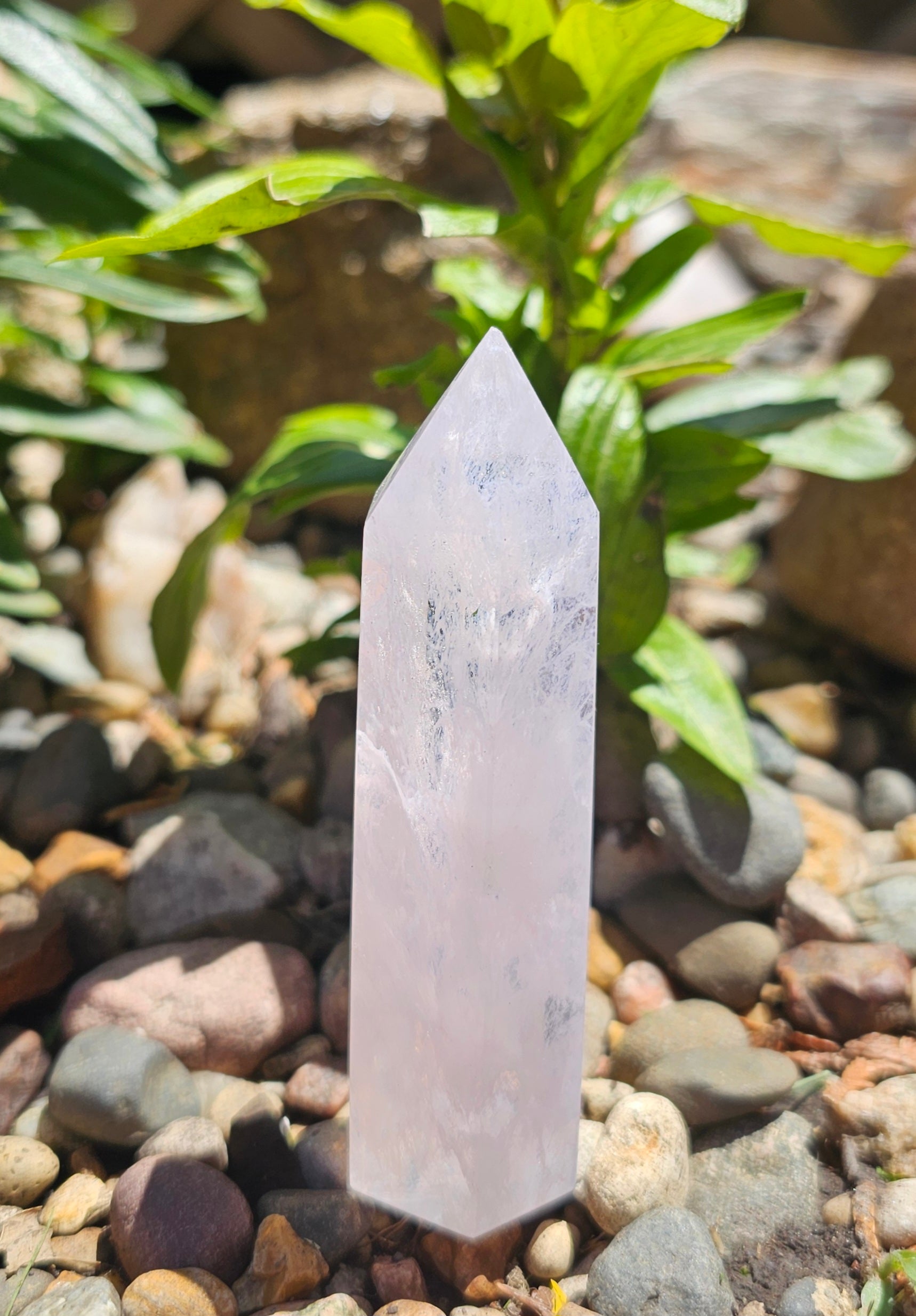 Rose Quartz Crystal Tower